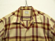 他の写真2: 60'S TOWNCRAFT 半袖 オープンカラーシャツ チェック柄 (VINTAGE)