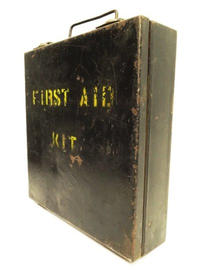 画像2: メタル製 FIRST AID KIT ボックス ブラック (VINTAGE)