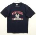 画像1: 80'S CHAMPION "NEWYORK YANKEES" トリコタグ Tシャツ ネイビー USA製 (VINTAGE) (1)