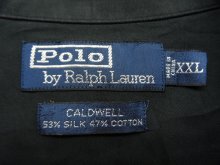 他の写真1: 90'S RALPH LAUREN "CALDWELL" シルク/コットン 半袖 オープンカラーシャツ ブラック (VINTAGE)