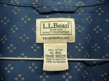 他の写真1: LL Bean コットン 半袖 オープンカラーシャツ ブルー 総柄 (VINTAGE)