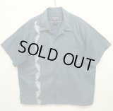 01'S PATALOHA サーフプリント 半袖 オープンカラーシャツ ブルー ポルトガル製 (VINTAGE)