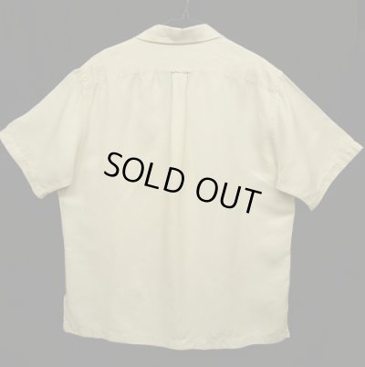 画像2: 90'S RALPH LAUREN "CALDWELL" シルク/リネン 半袖 オープンカラーシャツ オフホワイト (VINTAGE)