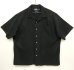 画像1: 90'S RALPH LAUREN "CALDWELL" シルク/コットン 半袖 オープンカラーシャツ ブラック (VINTAGE) (1)