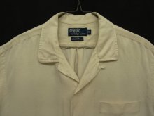 他の写真2: 90'S RALPH LAUREN "CALDWELL" シルク/リネン 半袖 オープンカラーシャツ オフホワイト (VINTAGE)