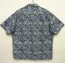 画像2: 90'S RALPH LAUREN "CALDWELL" コットン 半袖 オープンカラーシャツ インディゴ (VINTAGE) (2)