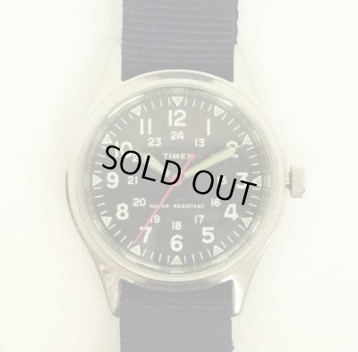 画像1: J.CREW x TIMEX フィールドウォッチ ブラック/ネイビーベルト (USED)