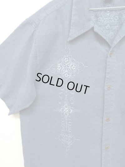 画像2: 05'S PATAGONIA "RHYTHM" ヘンプ/ポリ 刺繍入り 半袖 オープンカラーシャツ (VINTAGE)