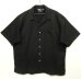 画像1: 90'S RALPH LAUREN "CLAYTON" レーヨン/コットン 半袖 オープンカラーシャツ ブラック (VINTAGE) (1)