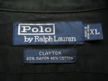 他の写真1: 90'S RALPH LAUREN "CLAYTON" レーヨン/コットン 半袖 オープンカラーシャツ ブラック (VINTAGE)