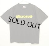 90'S MICROSOFT シングルステッチ 半袖 Tシャツ BLACK USA製 (VINTAGE)