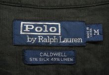 他の写真1: 90'S RALPH LAUREN "CALDWELL" シルク/リネン 半袖 オープンカラーシャツ ブラック (VINTAGE)