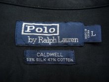 他の写真1: 90'S RALPH LAUREN "CALDWELL" シルク/コットン 半袖 オープンカラーシャツ ブラック (VINTAGE)