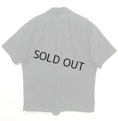 画像2: 90'S RALPH LAUREN "CALDWELL" シルク/コットン 半袖 オープンカラーシャツ ブラック (VINTAGE)