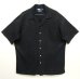 画像1: 90'S RALPH LAUREN "CALDWELL" シルク/コットン 半袖 オープンカラーシャツ ブラック (VINTAGE) (1)
