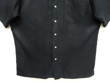 他の写真3: 90'S RALPH LAUREN "CALDWELL" シルク/コットン 半袖 オープンカラーシャツ ブラック (VINTAGE)