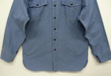 他の写真3: 90'S RALPH LAUREN "TOBIAS WORKSHIRT" シャンブレー マチ付き 長袖 ワークシャツ ブルー (VINTAGE)