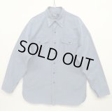 90'S RALPH LAUREN "TOBIAS WORKSHIRT" シャンブレー マチ付き 長袖 ワークシャツ ブルー (VINTAGE)