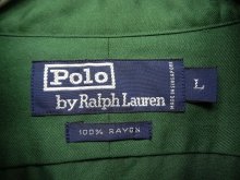 他の写真1: 90'S RALPH LAUREN レーヨン100% 長袖シャツ グリーン (VINTAGE)