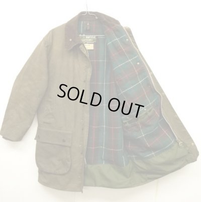 画像2: 80'S BARBOUR 2クレスト 旧タグ "NORTHUMBRIA JACKET" 裏地ウール オイルドジャケット OLIVE イングランド製 (VINTAGE)