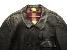 他の写真1: 80'S UNKNOWN "コルビジェジャケット" 裏地ウール レザージャケット BLACK フランス製 (VINTAGE)