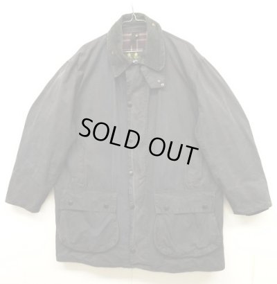 画像1: 90'S BARBOUR 3クレスト 旧タグ "BORDER" オイルドジャケット NAVY イングランド製 (VINTAGE)