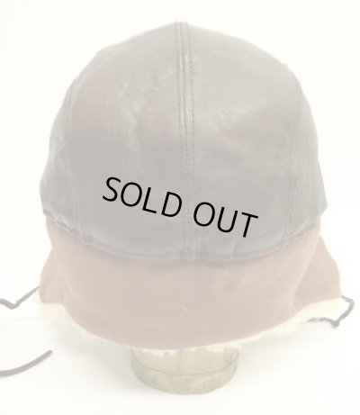 画像8: 90'S BANANA REPUBLIC 裏地キルティング シープスキン耳当て付き レザーキャップ USA製 (VINTAGE)