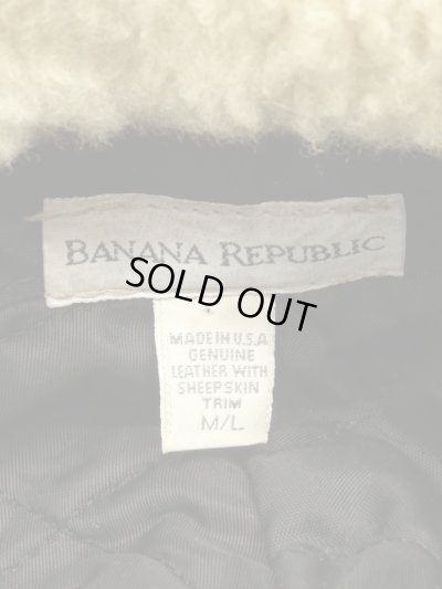 画像10: 90'S BANANA REPUBLIC 裏地キルティング シープスキン耳当て付き レザーキャップ USA製 (VINTAGE)