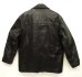 画像3: 90'S J.CREW 裏地ウール レザー カーコート  BLACK (VINTAGE) (3)