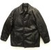 画像1: 90'S J.CREW 裏地ウール レザー カーコート  BLACK (VINTAGE) (1)