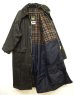 画像2: 80'S BARBOUR 3クレスト 旧タグ "BURGHLEY" オイルドコート NAVY イングランド製 (VINTAGE) (2)