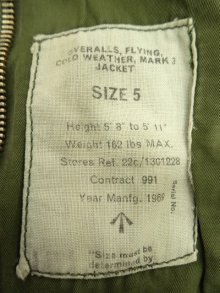 他の写真2: 60'S イギリス軍 RAF コールドウェザー MK3 ジャケット 前期モデル NZ製アルミジップ (VINTAGE) 