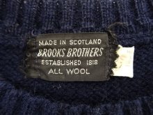 他の写真1: 70'S BROOKS BROTHERS 黒タグ クルーネック ニット NAVY スコットランド製 (VINTAGE)