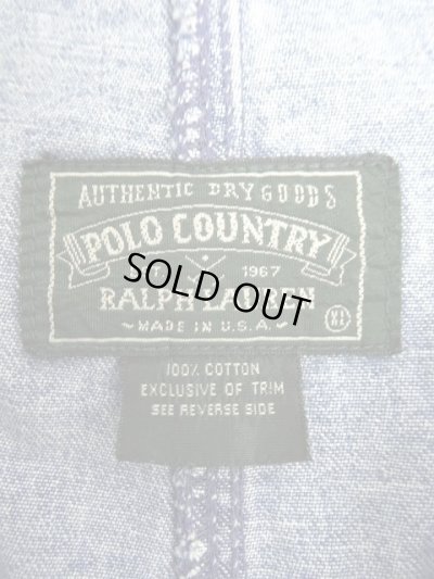 画像3: 90'S POLO COUNTRY デニム カバーオール インディゴ USA製 (VINTAGE)