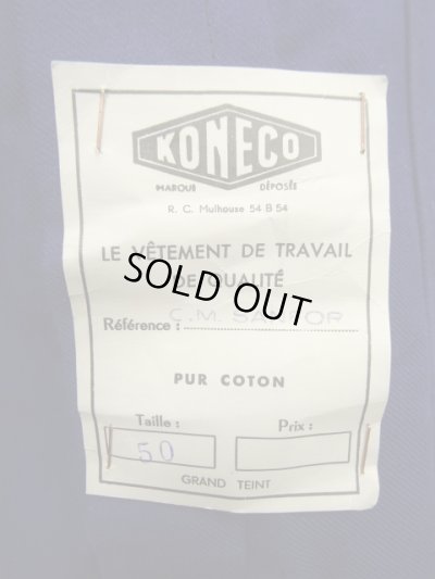 画像4: 60'S KONECO フレンチワーク コットンツイル オーバーオール BLUE フランス製 (DEADSTOCK)