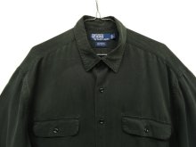 他の写真1: 90'S RALPH LAUREN "BENFORD" レーヨン シャツ ブラック (VINTAGE)