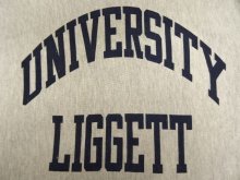 他の写真2: 90'S CHAMPION "UNIVERSITY LIGGETT" 刺繍タグ 染み込みプリント リバースウィーブ グレー USA製 (VINTAGE)