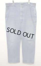 60'S LE LABOUREUR フレンチワーク ツイル ワークパンツ BLUE (VINTAGE)