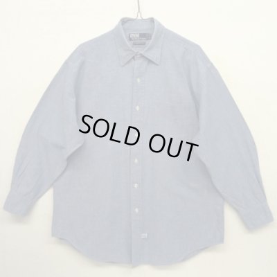 画像1: 90'S RALPH LAUREN "THE BIG DRESS SHIRT" シャンブレーシャツ ブルー (VINTAGE)