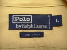 他の写真2: 90'S RALPH LAUREN レーヨン100% 長袖 オープンカラーシャツ ベージュ (VINTAGE)