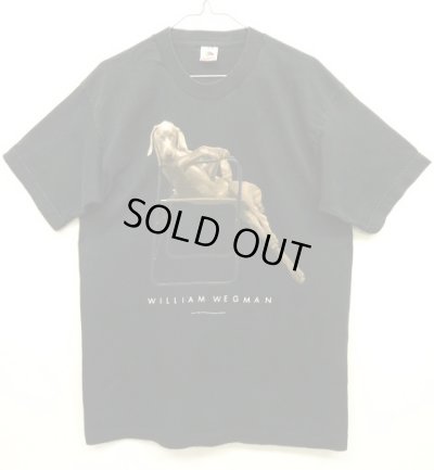 画像1: 90'S WILLIAM WEGMAN "LOLITA" FOTOFOLIO製 Tシャツ ブラック USA製 (VINTAGE)