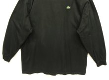 他の写真3: 80'S CHEMISE LACOSTE モックネック 長袖 Tシャツ ブラック フランス製 (VINTAGE)