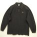 画像1: 80'S CHEMISE LACOSTE 長袖 ポロシャツ ブラック フランス製 (VINTAGE) (1)