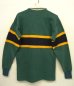 画像2: 70'S PATAGONIA 白タグ前期 ラガーシャツ グリーン/イエロー＆ネイビー (VINTAGE) (2)