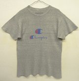 80'S CHAMPION トリコタグ 88/12 Tシャツ ロゴプリント 杢グレー USA製 (VINTAGE)