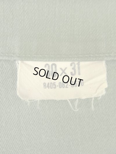 画像3: 60'S アメリカ軍 US ARMY "OG107" コットンサテン 平ボタン ベイカーパンツ W30L31 (VINTAGE)