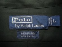 他の写真2: 90'S RALPH LAUREN "BENFORD" レーヨン 長袖シャツ ブラック (DEADSTOCK)