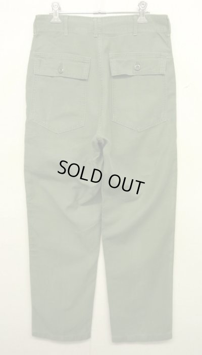 画像5: 60'S アメリカ軍 US ARMY "OG107" コットンサテン 平ボタン ベイカーパンツ W30L31 (VINTAGE)