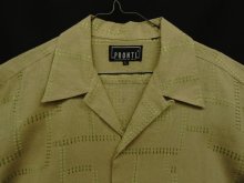 他の写真1: PRONTI リネン 半袖 オープンカラーシャツ ベージュ/カーキステッチ (VINTAGE)