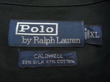 他の写真1: 90'S RALPH LAUREN "CALDWELL" シルク/コットン 半袖 オープンカラーシャツ ブラック (VINTAGE)